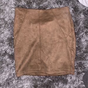 felt, boho-style brown skirt